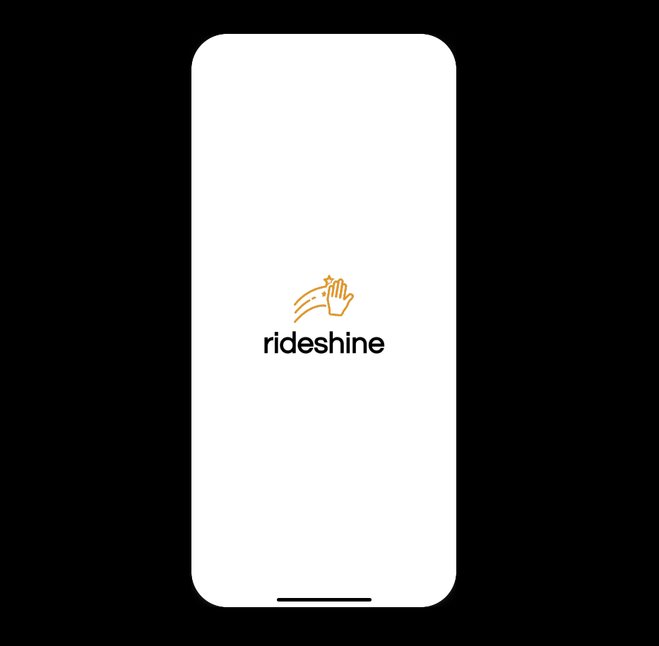 Screenshot of Rideshine app